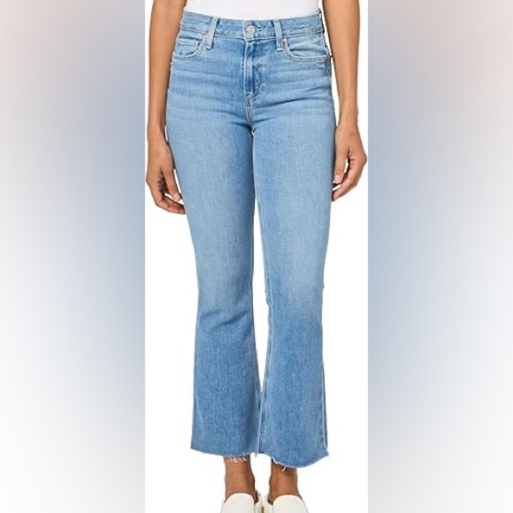 PAIGE Womens Colette Crop Flare Raw Hem